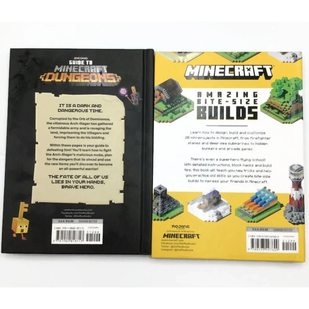 Minecraft Gaming Books Lot 10 Guides & Handbooks Mojang Builds Hardcover